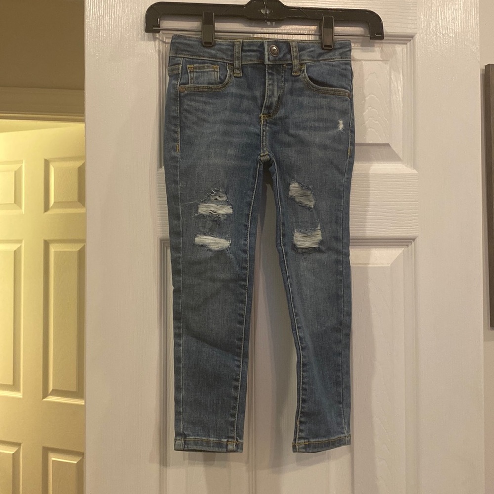 Girls Skinny Ripped Jeans